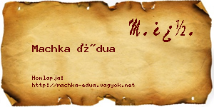 Machka Édua névjegykártya
